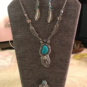 Fashion Turquoise Western Necklace set